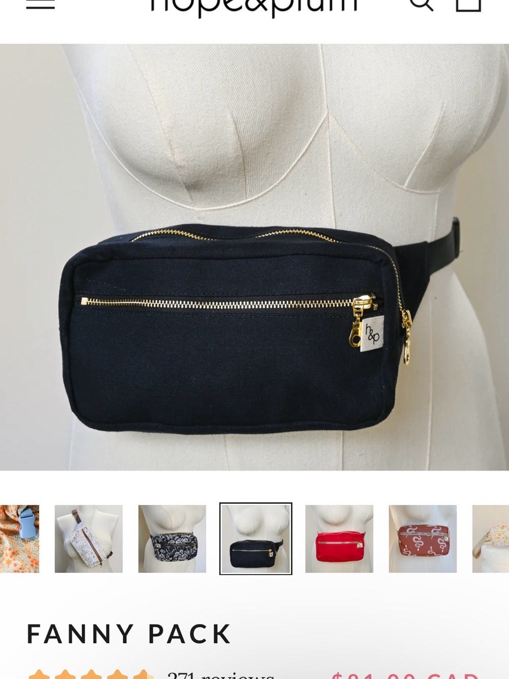Hope&Plum Fanny Pack (Short Length)